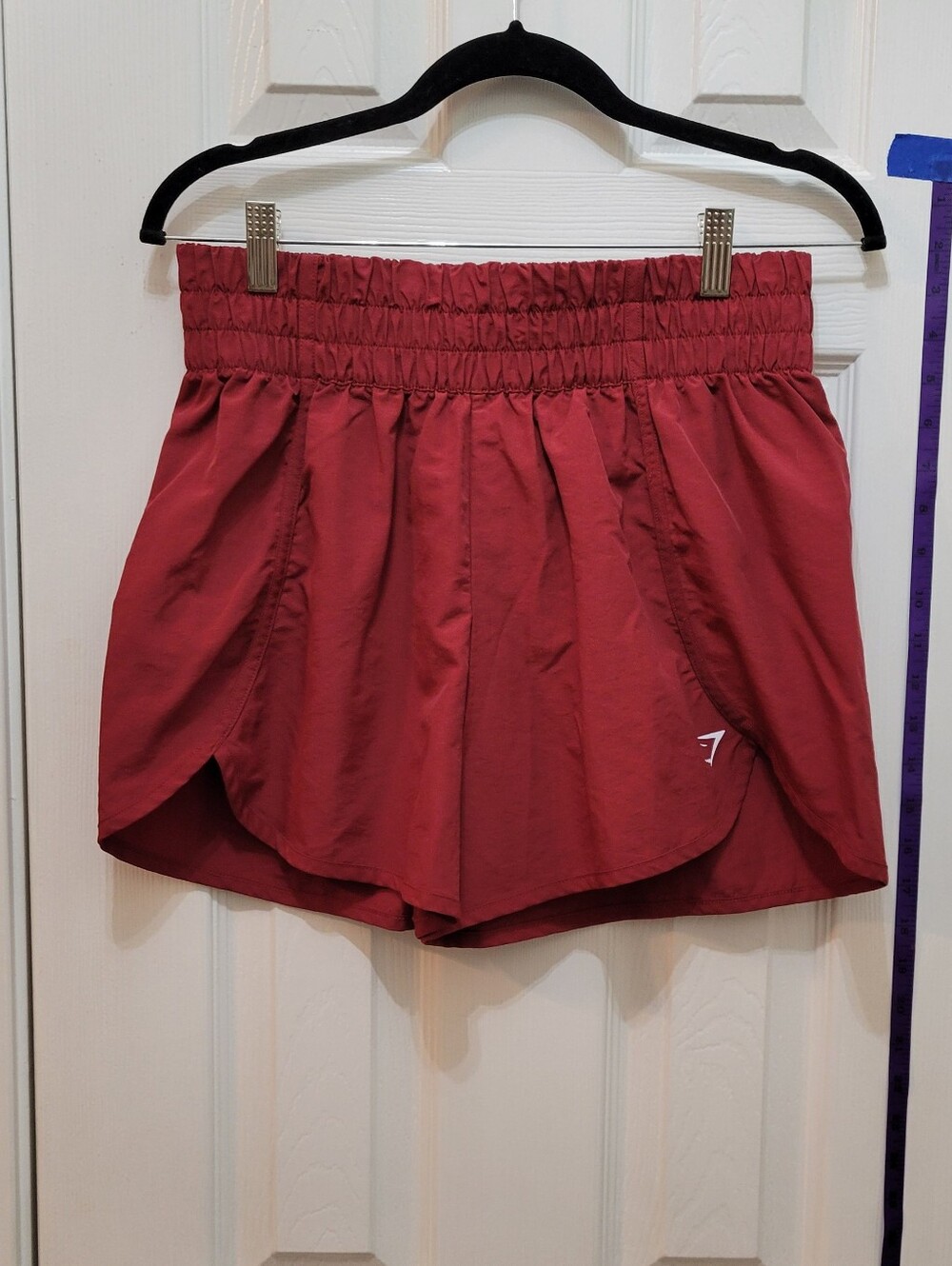 Gymshark Women's Athletic Shorts in Deep Red